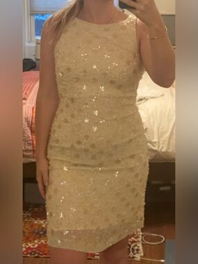 sherri hill evening dress Sue Wong - N4100 Sleeveless Tiered Ruffle Cocktail Dress 0 / Champagne